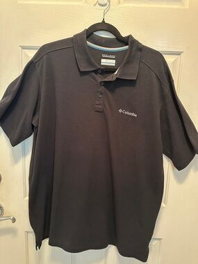Columbia Men's Black Polo Subtle Logo Omni-Wick Advanced Evaporation Large